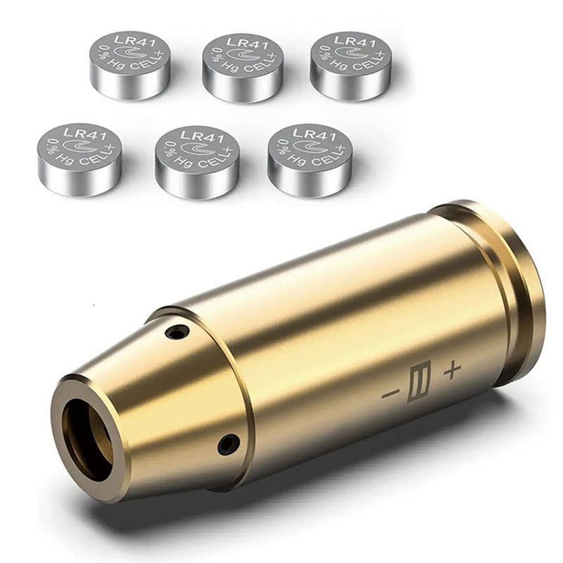 Pertundere visum 9mm Rubrum Laser Zeroing Boresighter in III Sets de Batteries