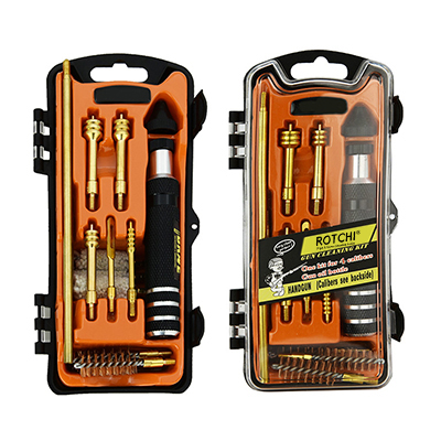 Gun Cleaning Kit Bore Bronze Brush Transparent Orange Fortis Case