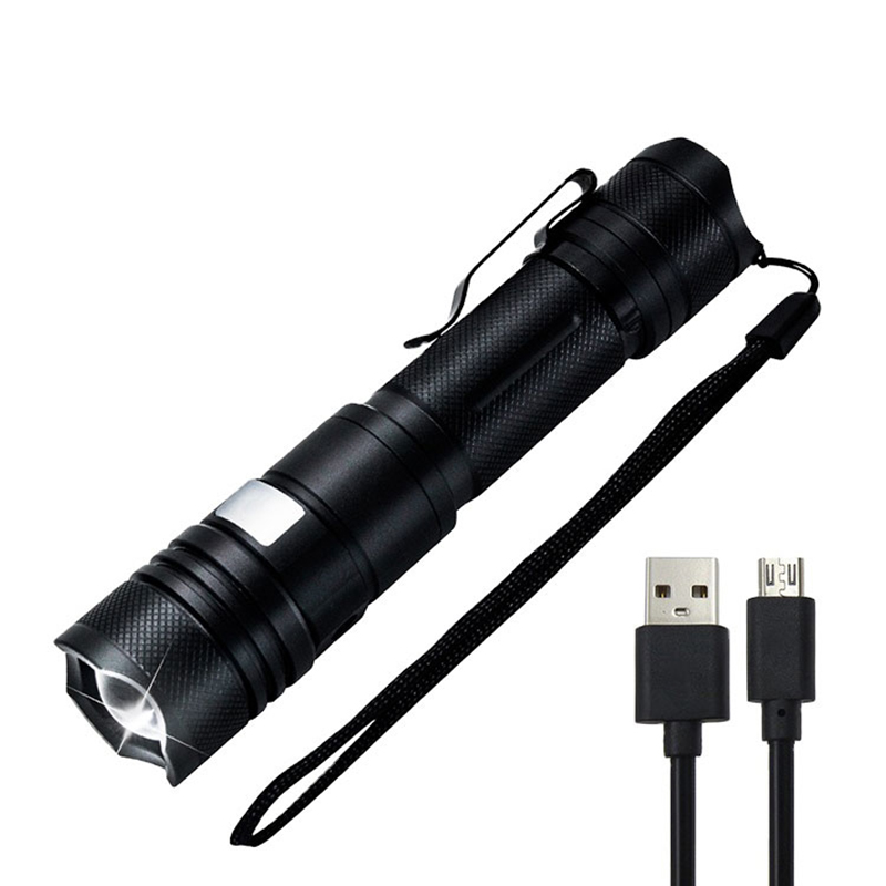 USB Rechargeable DUXERIT IMPERVIUS Zoom Flashlight